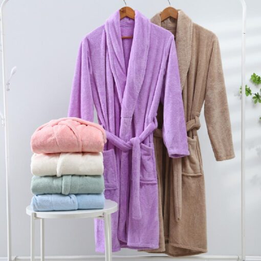 Soft Plush Fleece Bath Robe - Image 13