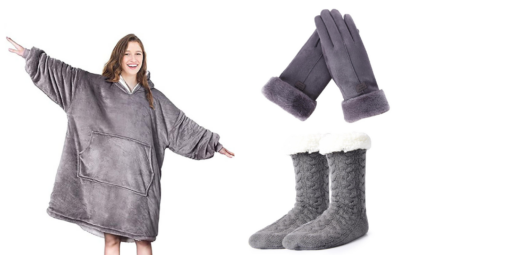 Warm Gloves with optional  Matching Hoodie blanket and Sock - Image 4