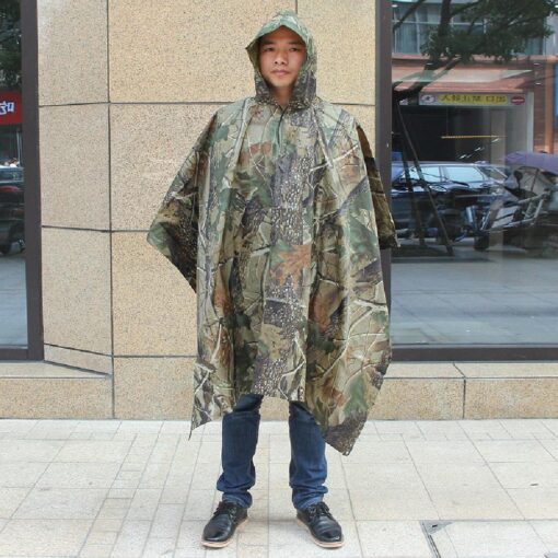 3-in-1 Multifunctional Hooded rain Cover for Hunting, Camping, Hiking and Cycling - Image 2