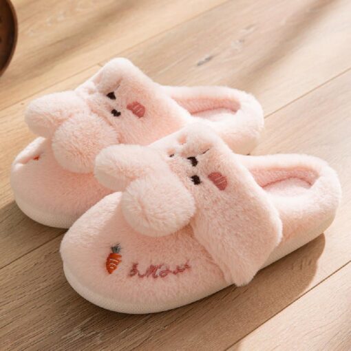 Winter Soft Bottom Cute Rabbit Slippers - Image 3