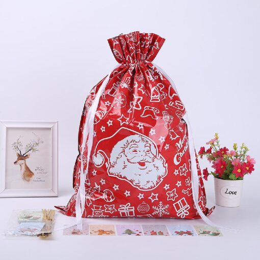 One, Two, or Three Christmas Drawstring Gift Bags - Image 7