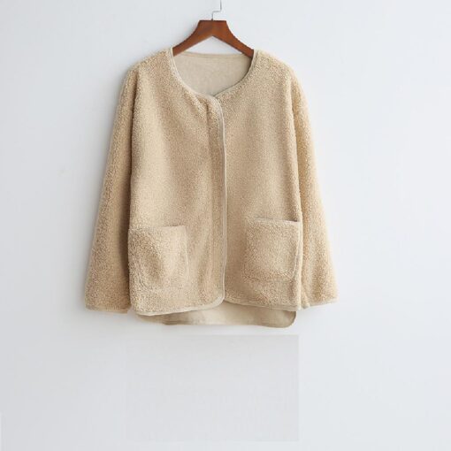 Collarless Lightweight Jacket Coat - Image 3