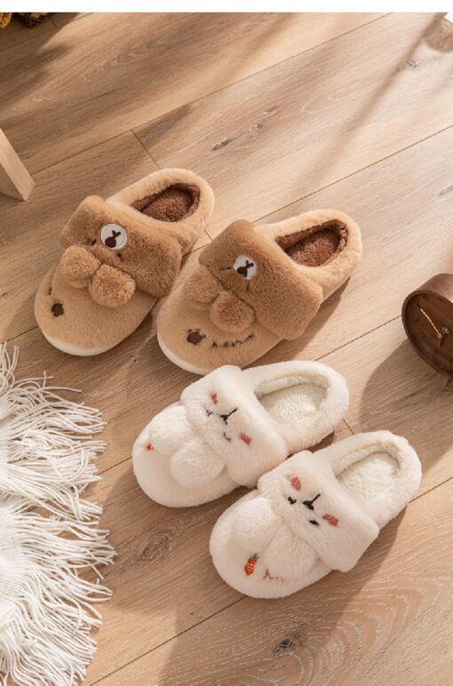 Winter Soft Bottom Cute Rabbit Slippers - Image 8