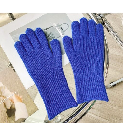 One or Two Pairs Winter Knitted Stretchy Full Fingers Gloves - Image 6