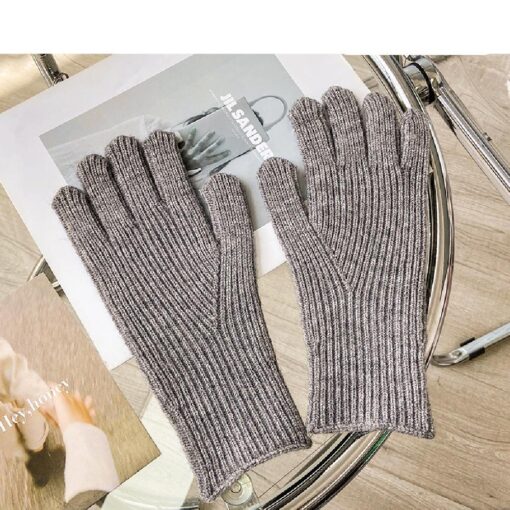 One or Two Pairs Winter Knitted Stretchy Full Fingers Gloves - Image 7