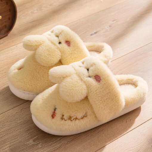 Winter Soft Bottom Cute Rabbit Slippers - Image 4