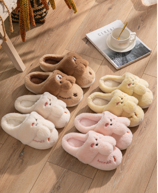 Winter Soft Bottom Cute Rabbit Slippers - Image 10