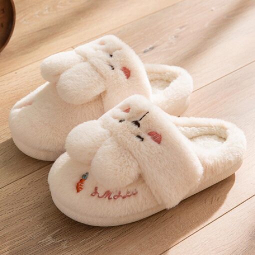 Winter Soft Bottom Cute Rabbit Slippers - Image 5