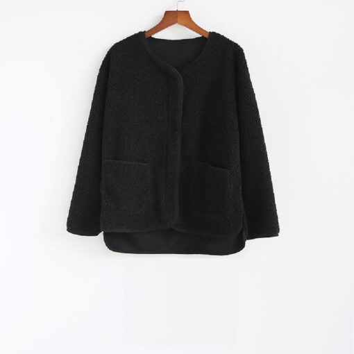 Collarless Lightweight Jacket Coat - Image 10