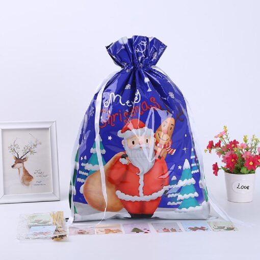 One, Two, or Three Christmas Drawstring Gift Bags - Image 9