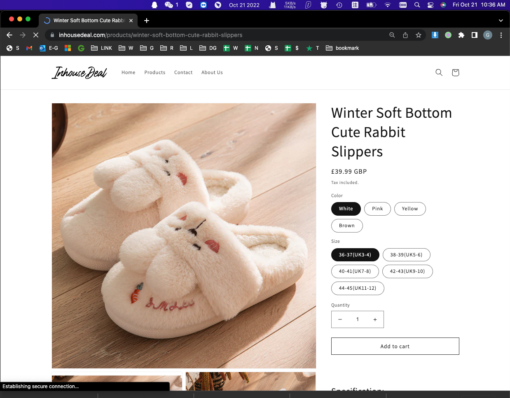 Winter Soft Bottom Cute Rabbit Slippers - Image 6