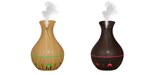 USB mini vase style wood humidifier with Oil set - Image 6