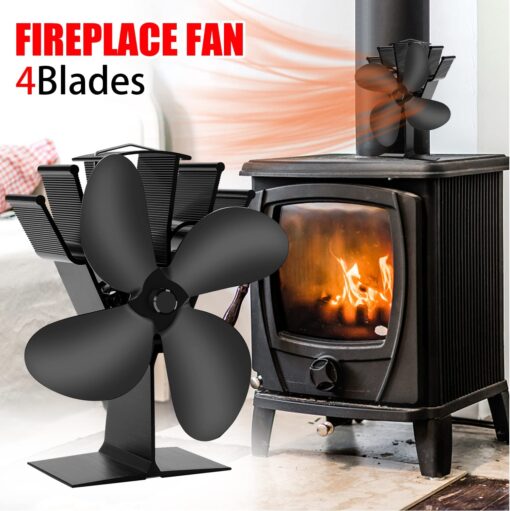 Energy Saving Stove Heat Powered Fireplace Fan - Image 12