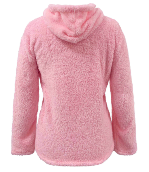 Women Drawstring Plush Hoodie - Image 5