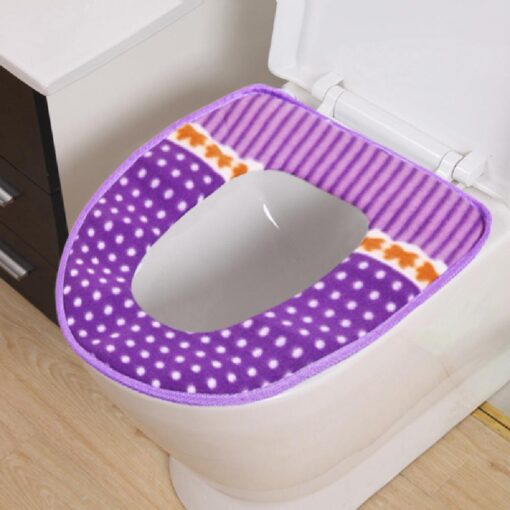 Home Bathroom Polka Dot Toilet Seat Mat - Image 12