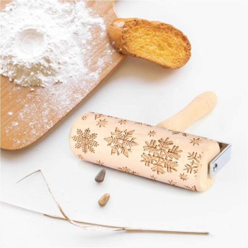 Christmas Engraved Embossing Rolling Pin - Image 3