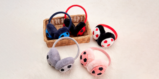 Football Design Winter Fluffy Kid Ear Warmers Earmuffs - Image 8