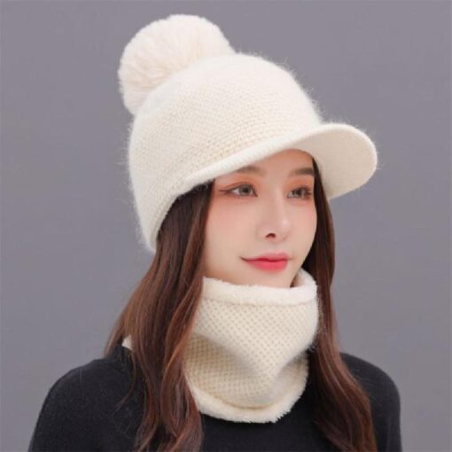 Women's Kintted Cap with optional 2 in 1 Mask and Neck Warmer - Image 8