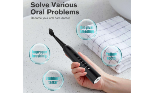 USB Rechargeable 5 Series Sonic Electric Toothbrush with Replacement 3 Head - Image 13