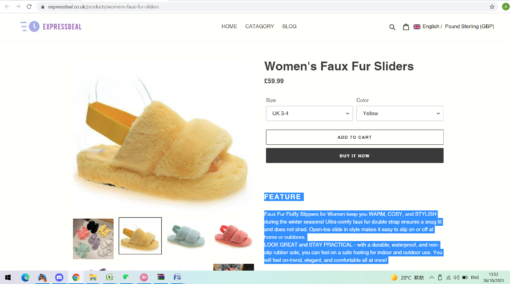 Women's Fluffy Sliders - Image 8