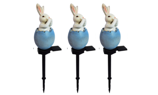 One or Two Solar Rabbit Shaped Sculpture Garden LED Light - Image 21