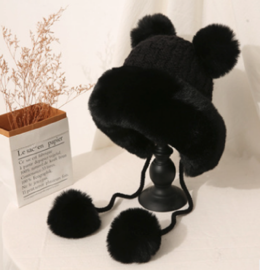 Winter Oversize Head Warmer with Pom Pom - Image 3