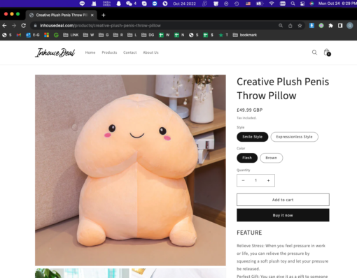 Creative Plush Penis Throw Pillow - Image 4