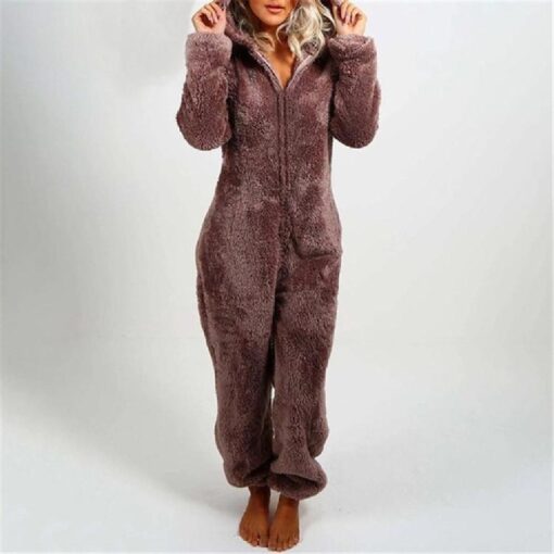 Womens Fleece Teddy onesie -7color - Image 2