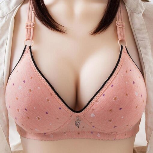 Breathable Adjustment Gathered Thin Cute Bra - Image 6