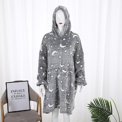 Luminous Extra Long Hoodie Blanket Oversized Sweatshirt - Image 11