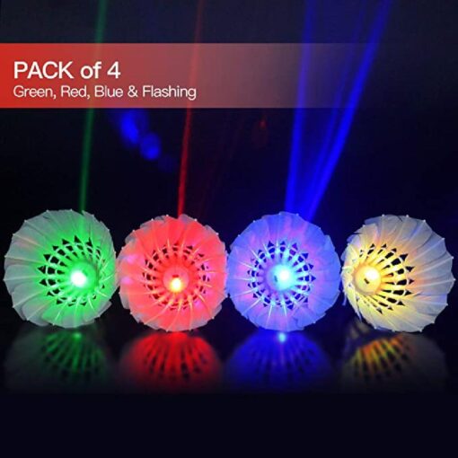 4 or 8 pcs LED Luminous badminton Badminton Shuttlecocks - Image 4