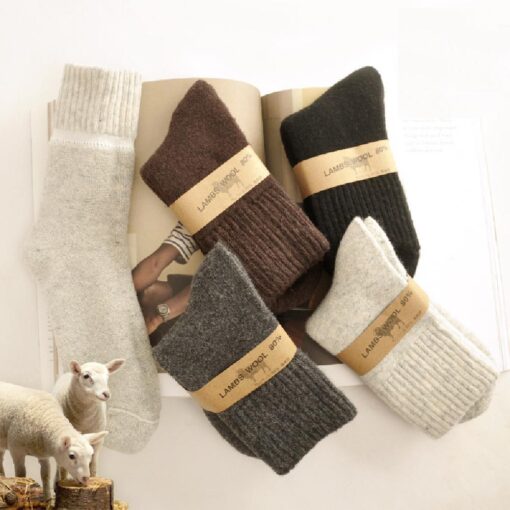 6 or 12 Pairs Soft Cozy Wool Socks for Men - Image 8