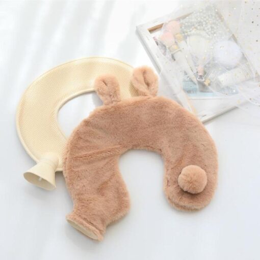 Rabbit Designed Neck Hot Water Bag with Fleece Cover - Image 6