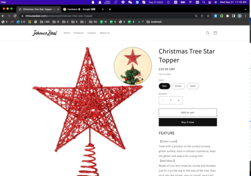 Christmas Tree Star Topper - Image 3