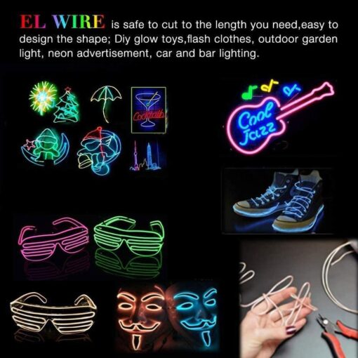 1M or 3M Customizable Neon LED Rope Light Wire - Image 4