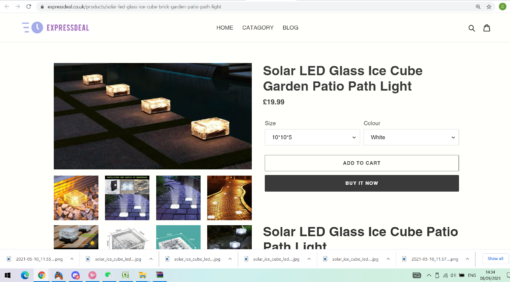 Solar LED Cube Garden Patio Path Light - Image 4