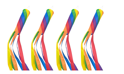 One, Two or Four Rainbow Windsock Flag - Image 8