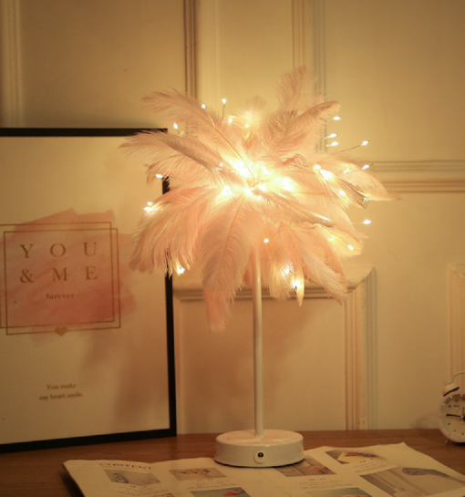 Feather Table Lamp Night Ligh - Image 11