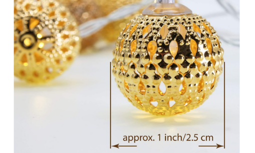 1.5m 10 LED Moroccan Ball String Lights - Image 6