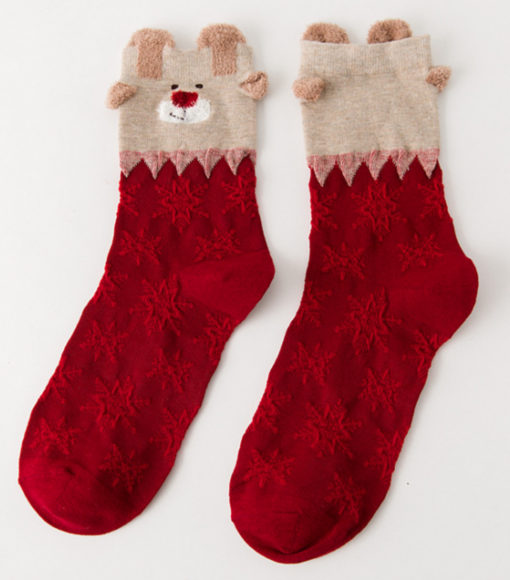 3 Pairs Christmas Cotton Socks - - Image 2