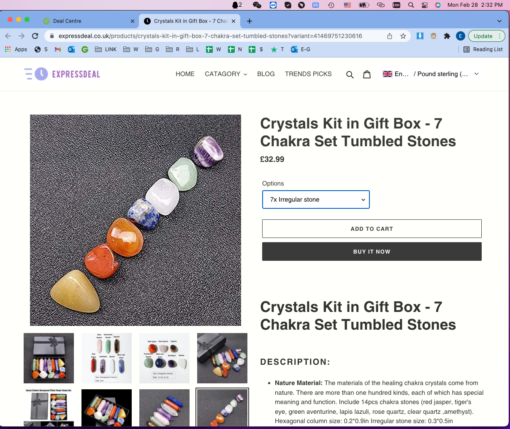 7- or 14- Pieces Crystals Kit- Chakra Crystals and Gemstones Set - Image 9