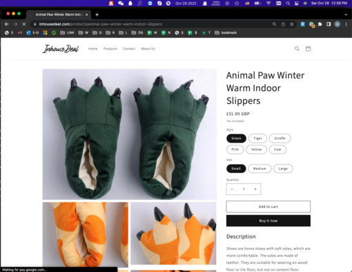 Animal Paw Winter Warm Indoor Slippers - Image 7