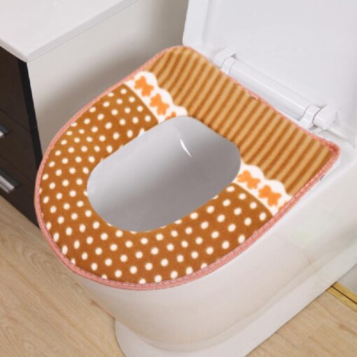 Home Bathroom Polka Dot Toilet Seat Mat - Image 9