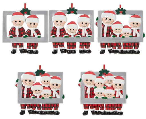 Personlised Family Photo Frame Christmas Tree Decoration - - Image 4