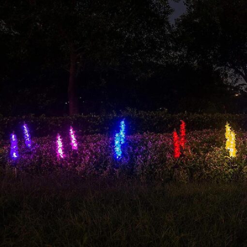 One,Two or Four  Solar Artificial Violets Flowers Lights - Image 33