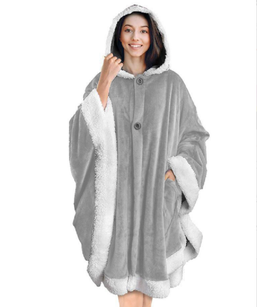 Double-Sided Hoodie Wearable Blanket - Image 3