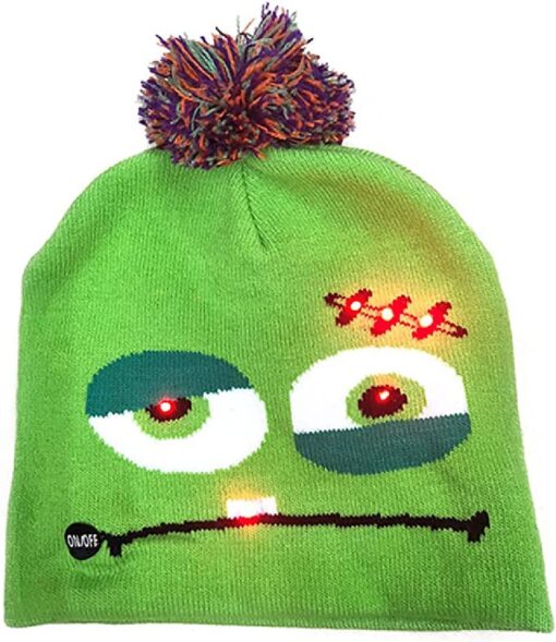 One or Two LED Halloween Beanie Hat - Image 7