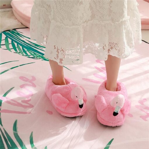 Cute Flamingo Plush Slippers - Image 8