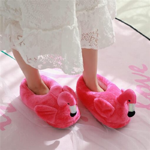 Cute Flamingo Plush Slippers - Image 5