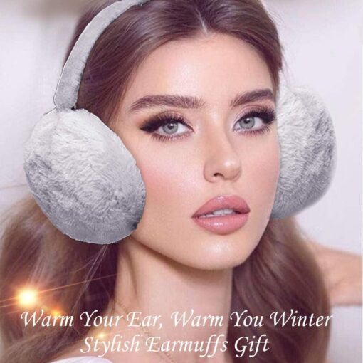 14cm Extra Large Fluffy Foldable EarMuffs - Image 9